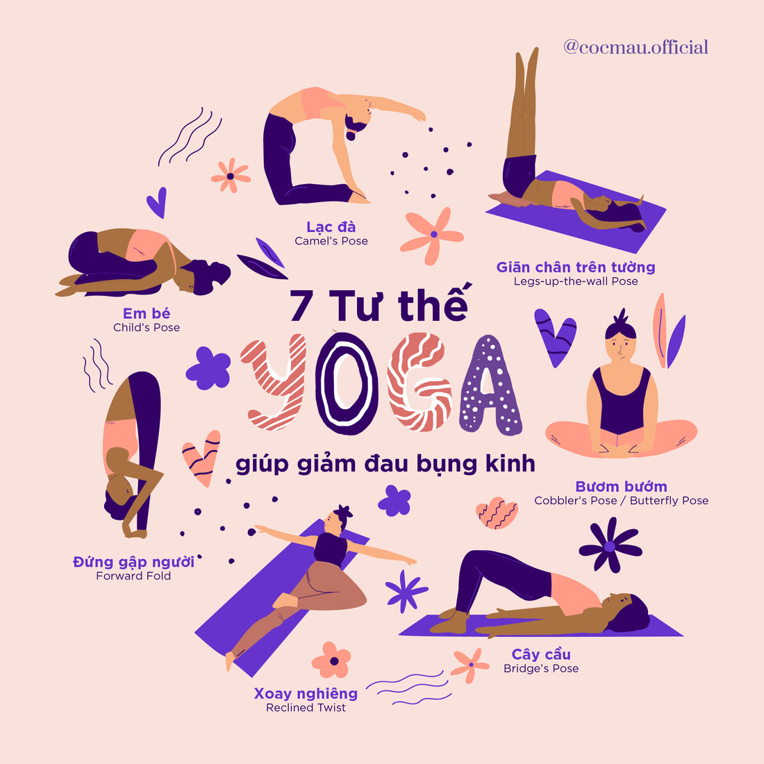 7 tư thế yoga giúp giảm đau bụng kinh